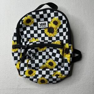 Vans Mini Checkered Yellow Flower Small Backpack Purse